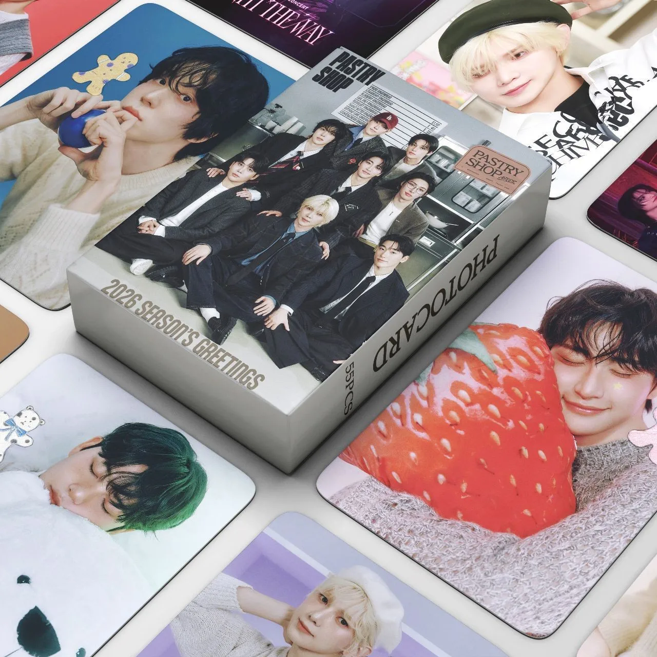 55 szt./zestaw ATEEZ 2026 SEASON'S GREETINGS lomo Star Photocards Karty Zdjęciowe Lomo Kolekcja dla Fanów Drukowane Karty