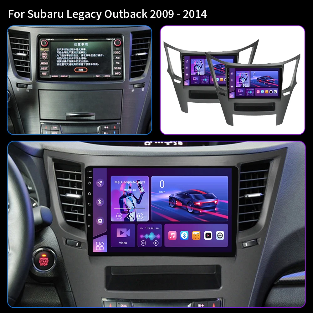 Android 16 For Subaru Outback Impreza Legacy 2009-2014 Car Radio Stereo Multimedia Player GPS Navigation Wireless Carplay Auto
