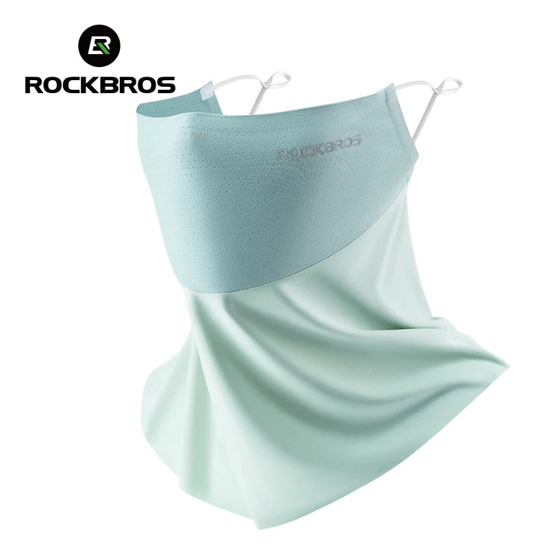 ROCKBROS Summer Cycling Face Mask UPF50+ Sunscreen Quick Dry Breathable Ice Silk Mask Sun Protection Women Cycling Mask Scarf