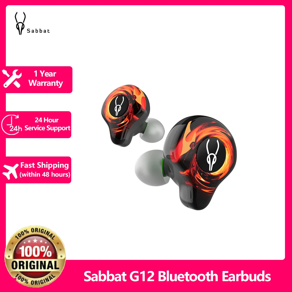 Sabbat-G12 Elite Wireless Headset With Microphone, Tws Audio Device, Bluetooth, Subwoofer, Low Latency, For Video Games