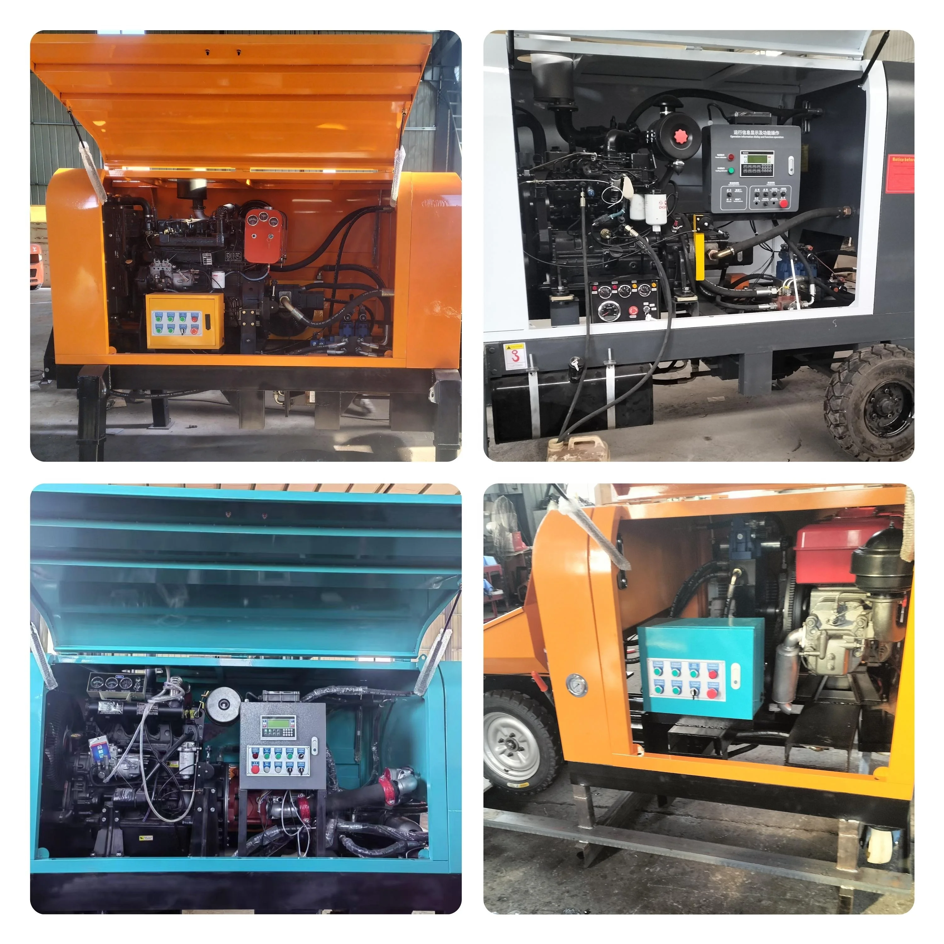 22KW Mobile Trailer Concrete Pump Truck 30-40M Vertical Distance Cement Pump Cement Mortar Transportation