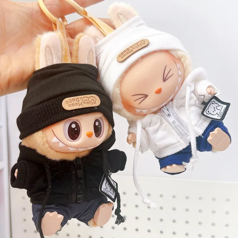 

(Only Clothes) 17cm for Labubu Mini Doll'S Clothes Outfit Macaron Sport Outfit Adorable Doll Clothes Set for Labubu Accessories