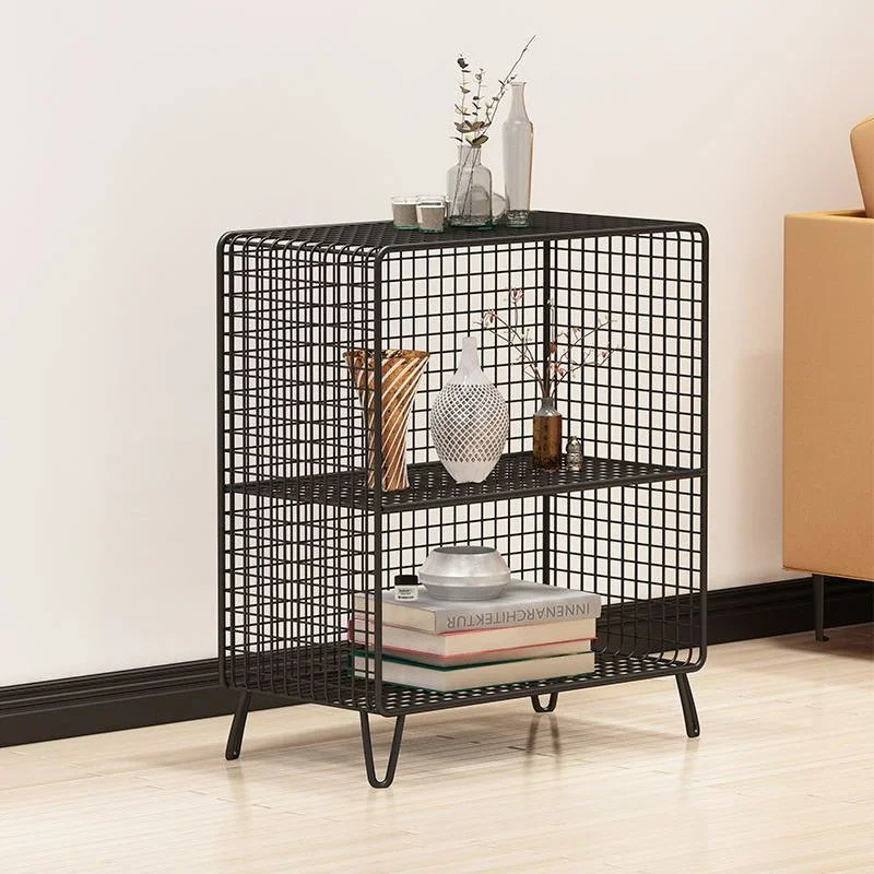 

Iron Ins Floor Grid Storage Shelf Living Room Cabinets Bedroom Corner Window Iron Shelf Simple Bookcase Sideboard Muebles Table