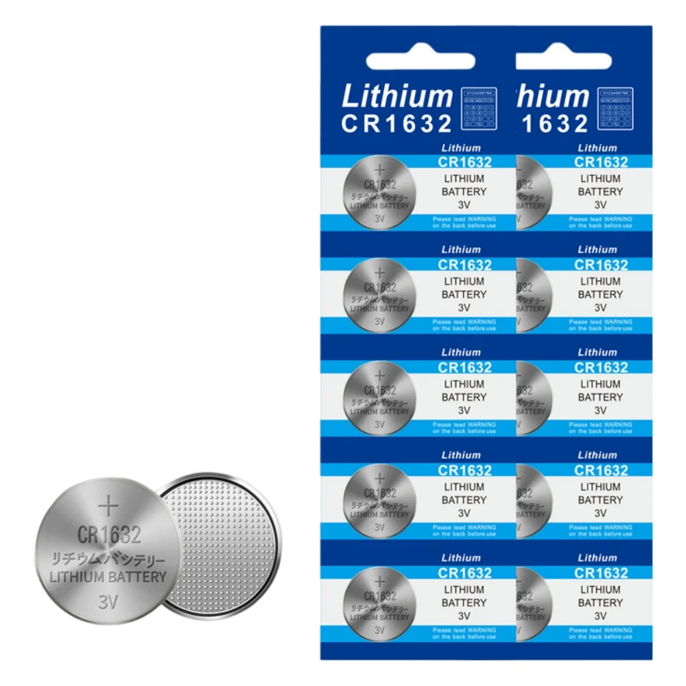 CR1632 3V Button Cell Battery - For Car/EV Key Fobs, Digital Scales, Remotes, TPMS & Anti-theft Devices