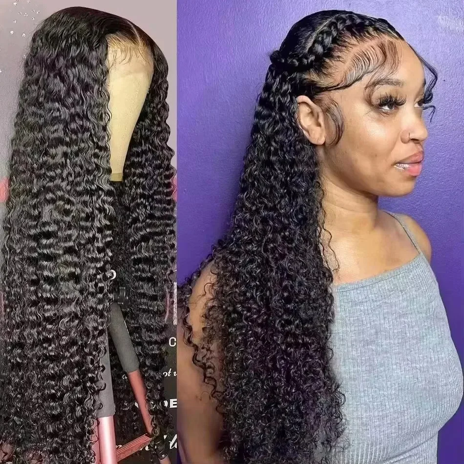 

30-дюймовый глубокий волнистый парик фронтальной части шнурка 13X6 Hd вьющиеся бразильские человеческие волосы парики фронта шнурка для женщин волнистые предварительно выщипанные парики шнурка