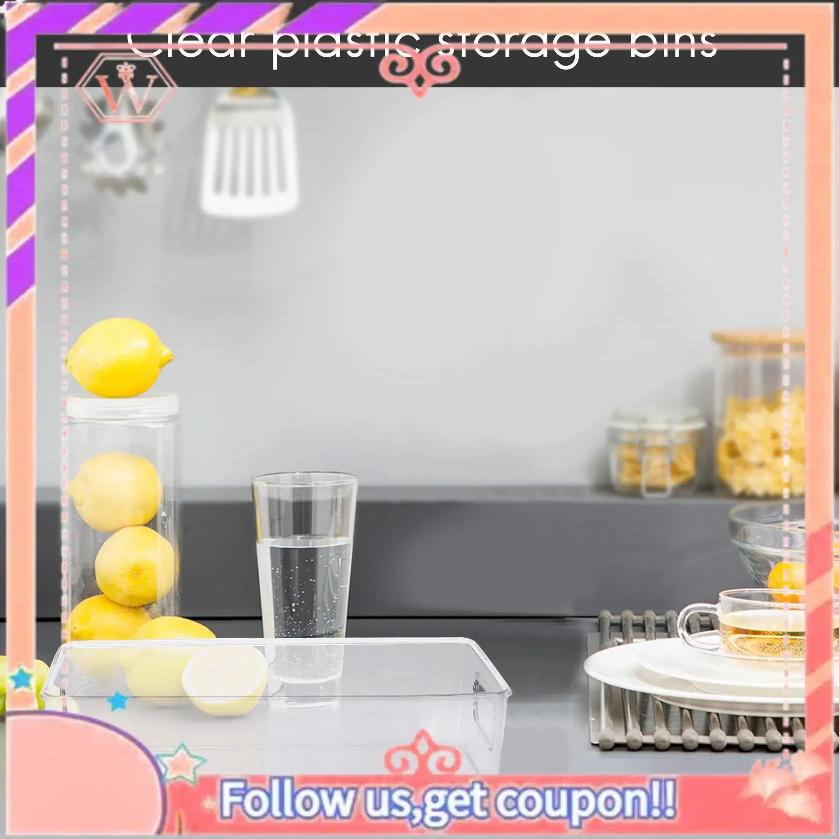 

Upgraded Refrigerator Organizer Bins, Clear Stackable Plastic Food Storage Rack With Handles For Pantry, Kitchen