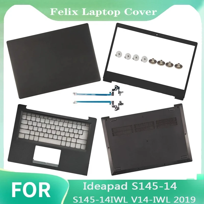 

NEW Laptop Case For Ideapad S145-14 S145-14IWL V14-IWL 2019 LCD Back Cover Front Bezel Palmrest Bottom Case Hinges