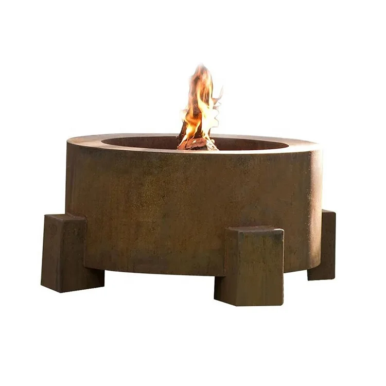 

Multifunction Garden Metal Round Gas Firepit Corten Steel Wood Burning Fire Pit