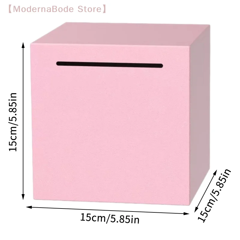 【M】Stahlsparbüchse mit großer Kapazität, nur Einwurf, kein Auswurf, für Kinder, Metall-Geldkassette, Münzsparbüchse