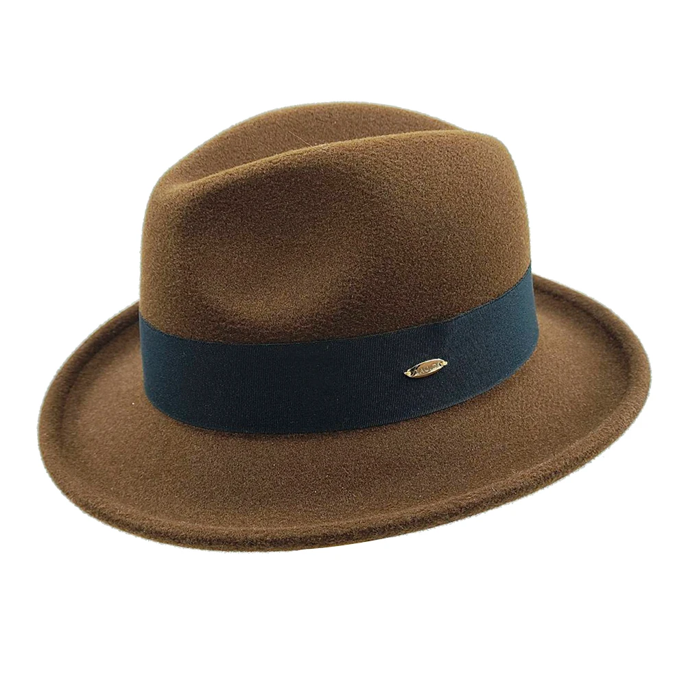 New Fedoras Hats Men\'s Vintage Black Felt Wide Brim Jazz Hats Man For Men Women Fedora Gentleman Caps Jackson Hat