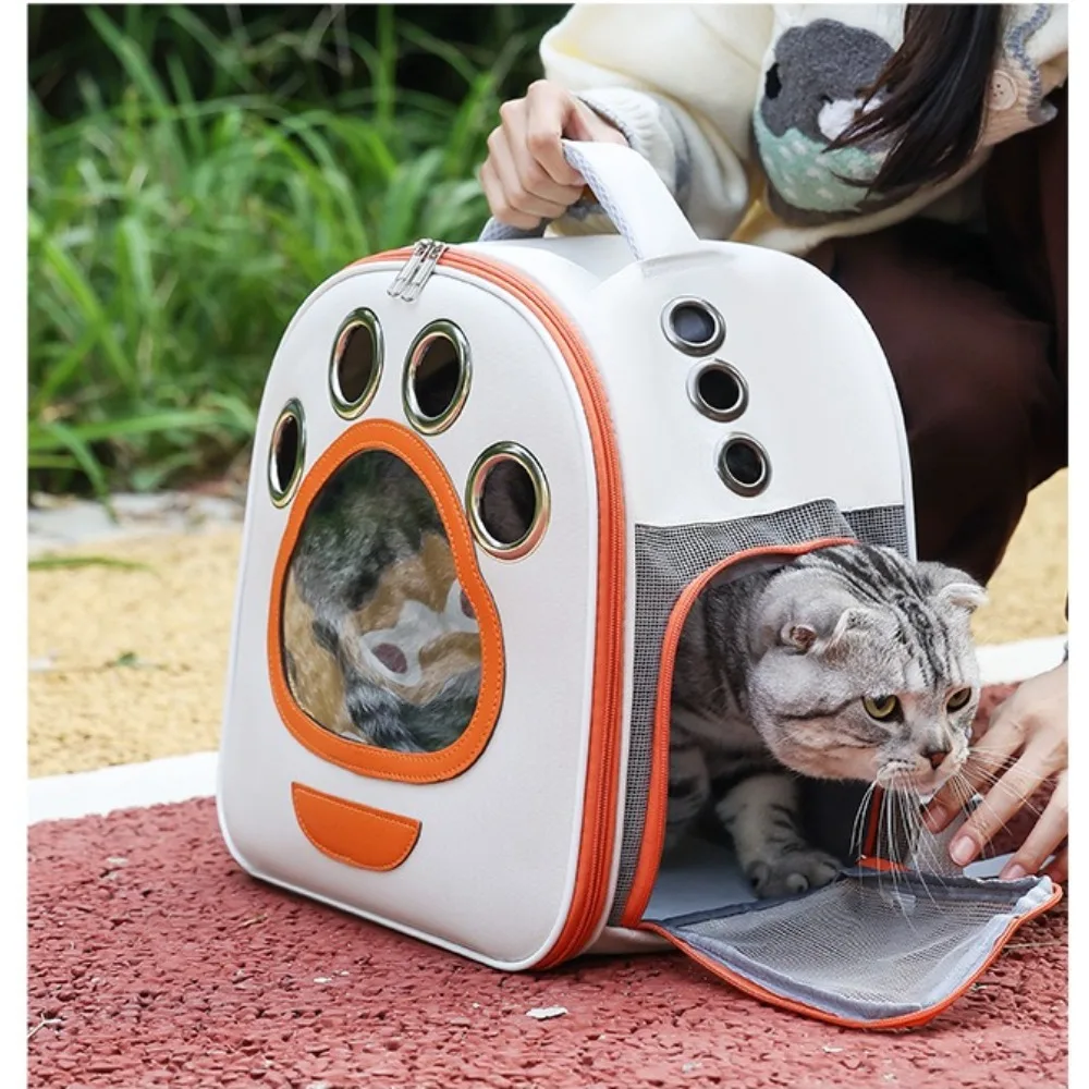 

Рюкзак-переноска для животных Space Capsule с расширяемым дном и дышащими сетчатыми окнами для кошек и маленьких собак, дорожная сумка