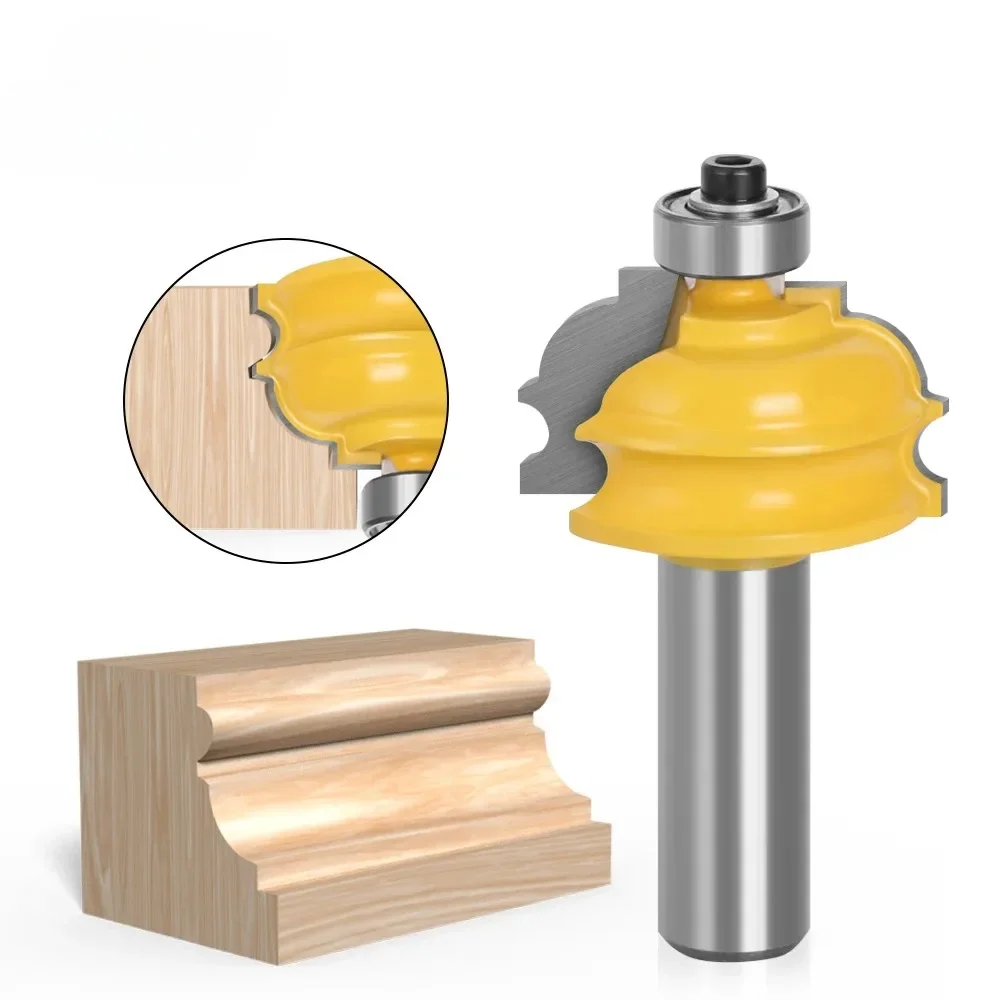 1PC 12mm 1/2 Shank Bead Molding Router Bit Edging End Mill Cabinet Line Wood Milling Cutter Woodworking Tool
