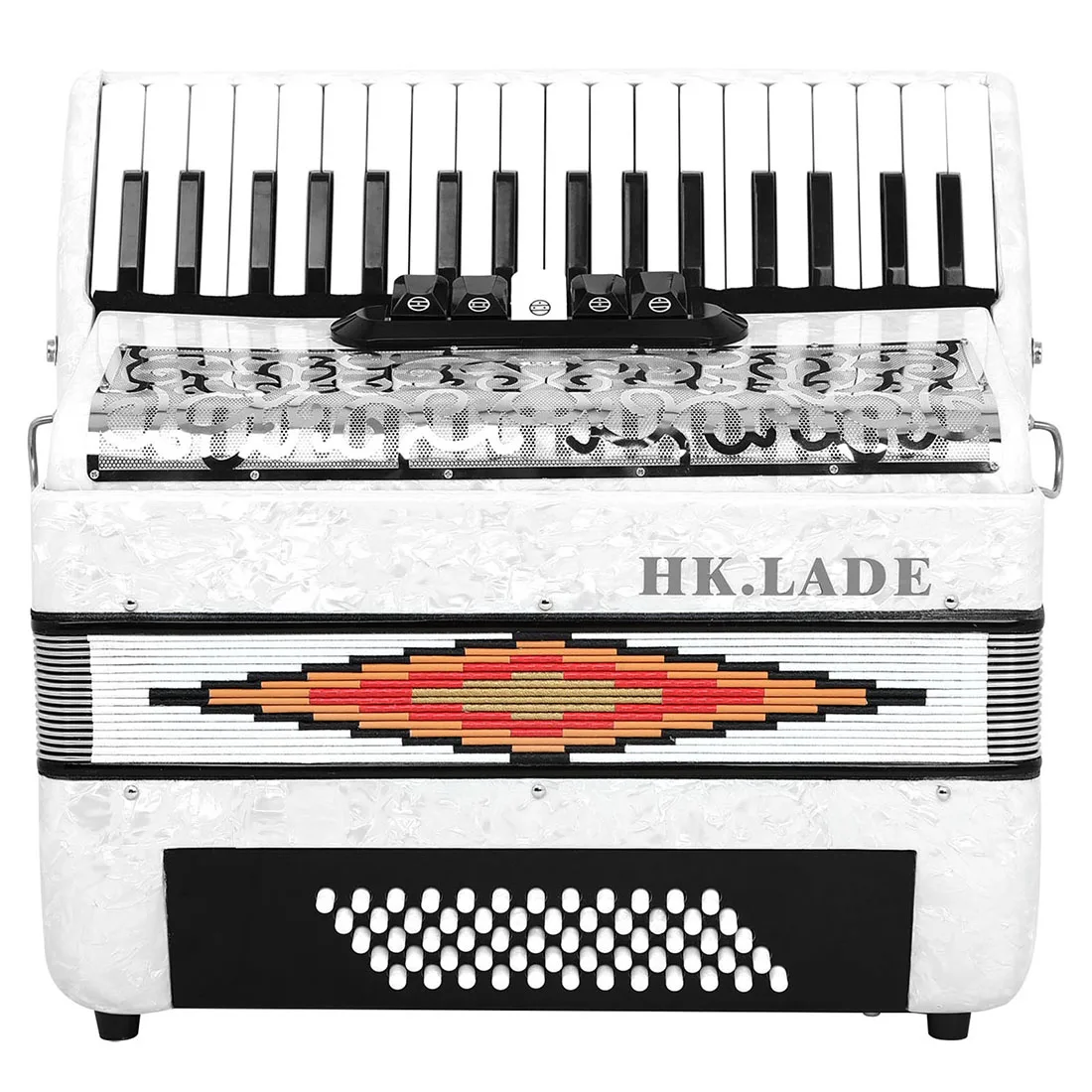 

HK·LADE AH-230 34 Key 60 Bass Pro Accordion｜34-Keys Keyboard｜5-Voice Switch｜Goatskin Bellows｜Metal Grille｜Anti-Slip Keys