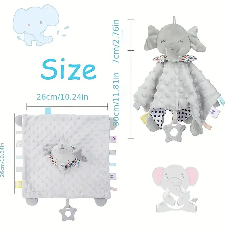 Rabbit Baby Comforter Blanket Soft Appease Towel Baby Rattle Animals Toys Soothe Reassure Sleeping Towel Lathe Hanging Toddler