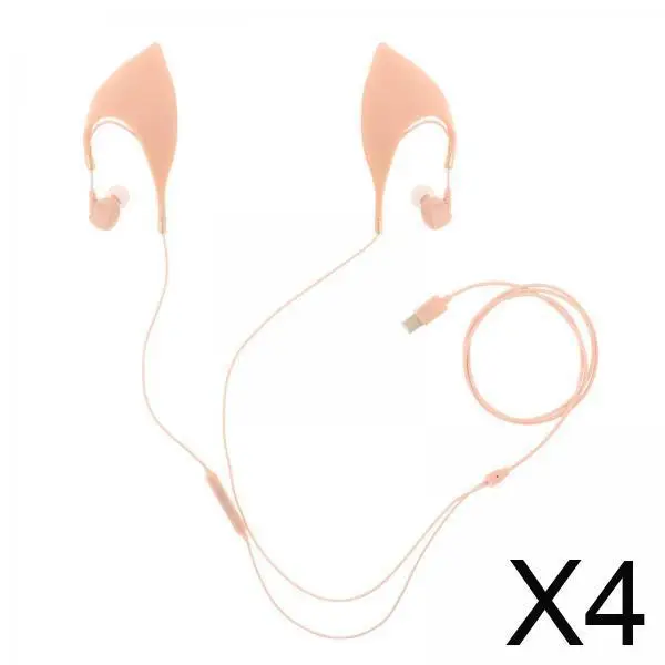 

Элегантный дизайн с ушками эльфа, проводные наушники-вкладыши с микрофоном для девочек, подарок для косплея