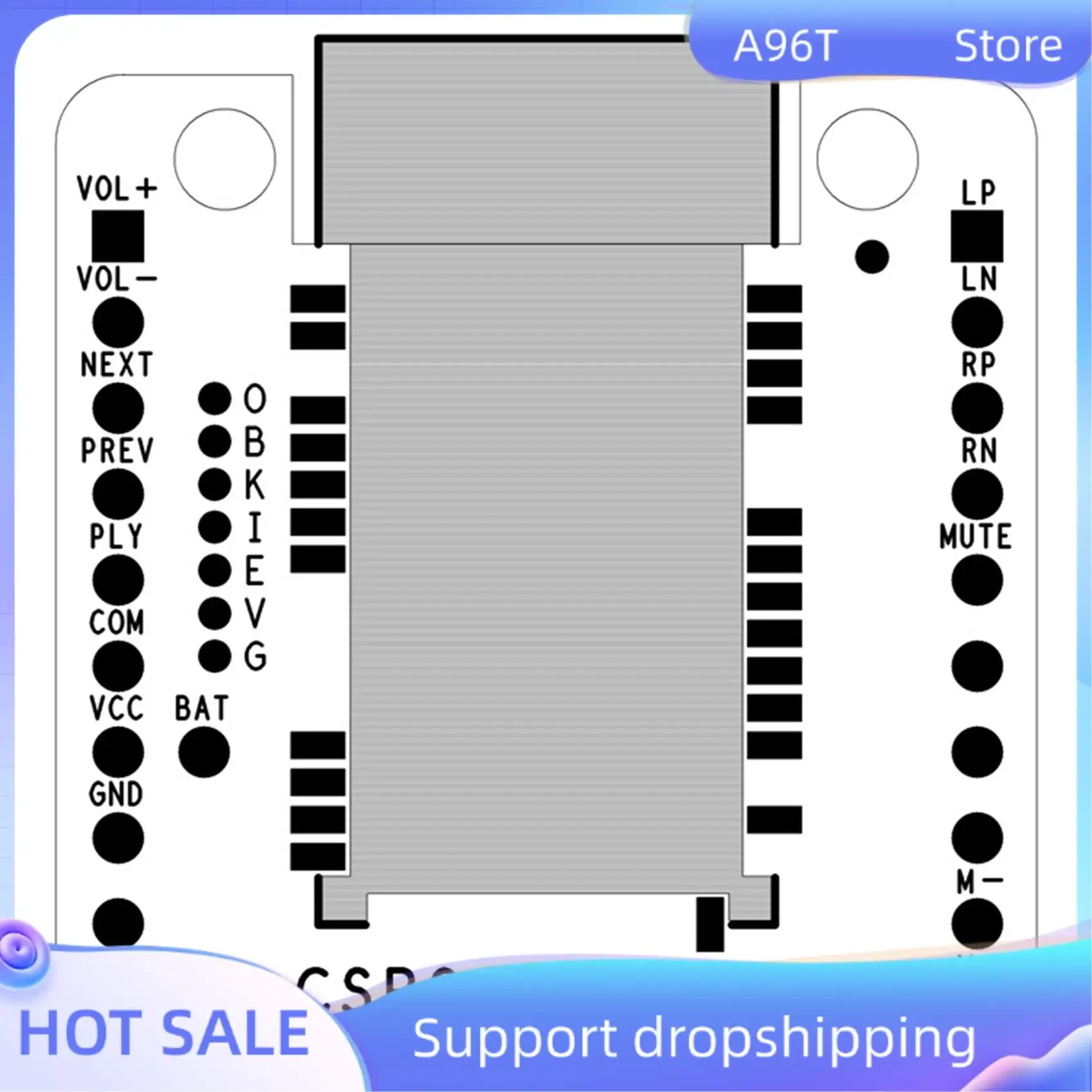 

A96T Bluetooth Amplifier Board Module 5.0 Audio Receiver CSR8645 APTX Dual 5W Speaker Audio Amplifier