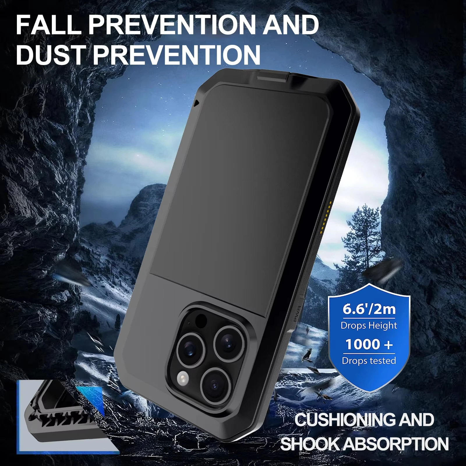 

Для iPhone 16 15 14 13 12 11 Pro Max XS XR 8 7 Plus с пленкой для экрана, защитный металлический чехол для телефона, противоударный алюминиевый чехол Doom