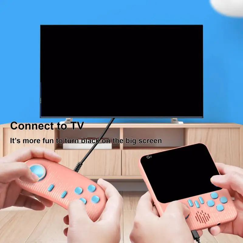 Pocket Game Machine Macaroon Design Game Console Fun Plug & Play Video Games Compact Pocket Game Portable Entertainment