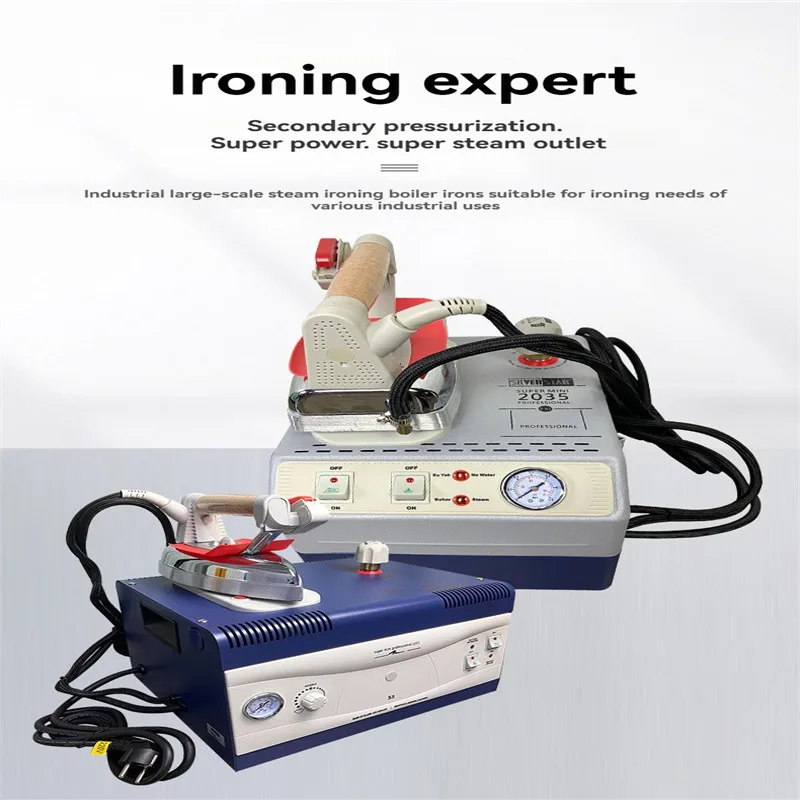 High Power Steam Pressure Electric Iron Hanging Type Ironing Machine Industrial Iron Boiler Pressurized Iron Clothing Curtain