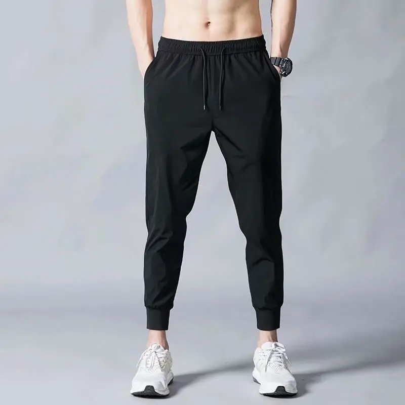 Men's Sports Pants Male Loose Fitting Leggings Patchwork Running Training Casual Pants Fashion Outfit Trousers