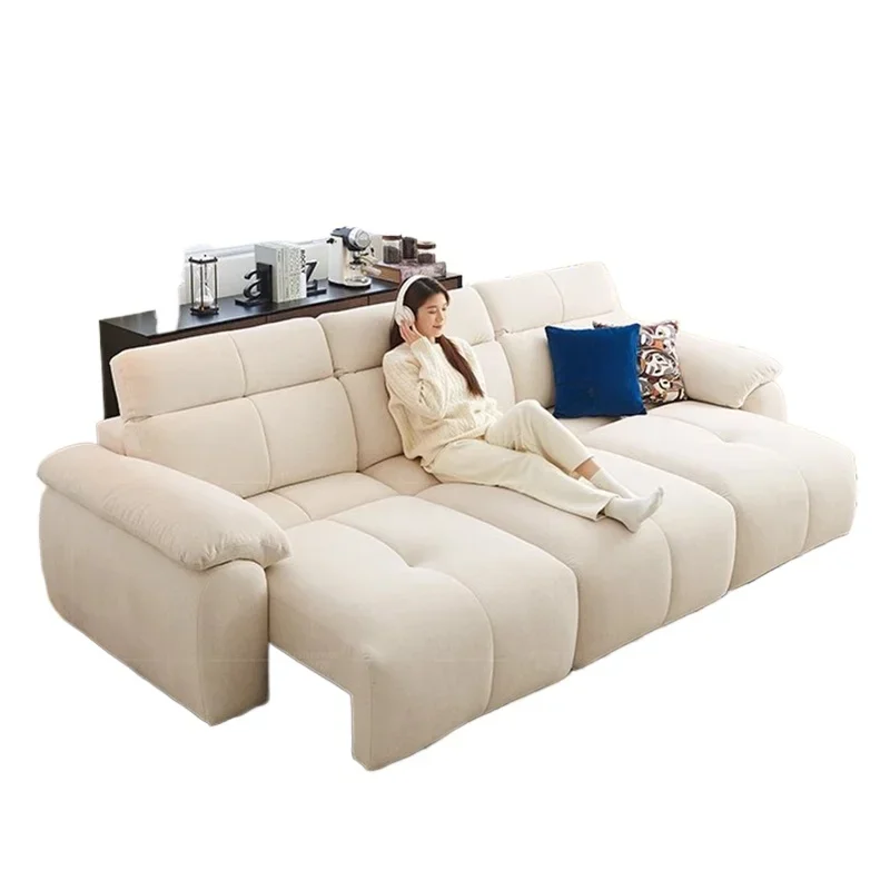 Modern White Nordic Modern Velvet Italian Electric Luxury Foldable Double Sofas Living Room Service Muebles Trendy Furniture