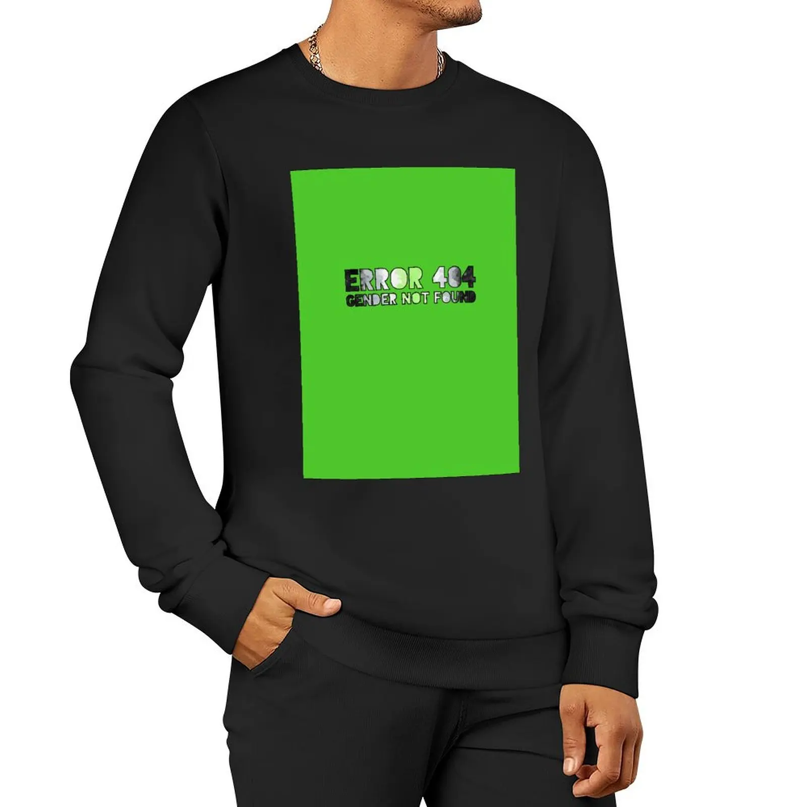 

Error 404 - Gender Not Found Agender/Black Pullover Hoodie hooded shirt men's clothes sweatshirt men