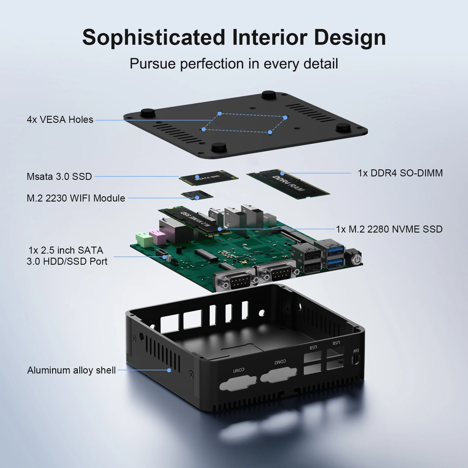 HYSTOU 팬리스 미니 PC 산업용 컴퓨터 OPNsense Pfsense Win 11 DIN 레일 소형 베어본 인텔 셀러론 N100 다양한 포트