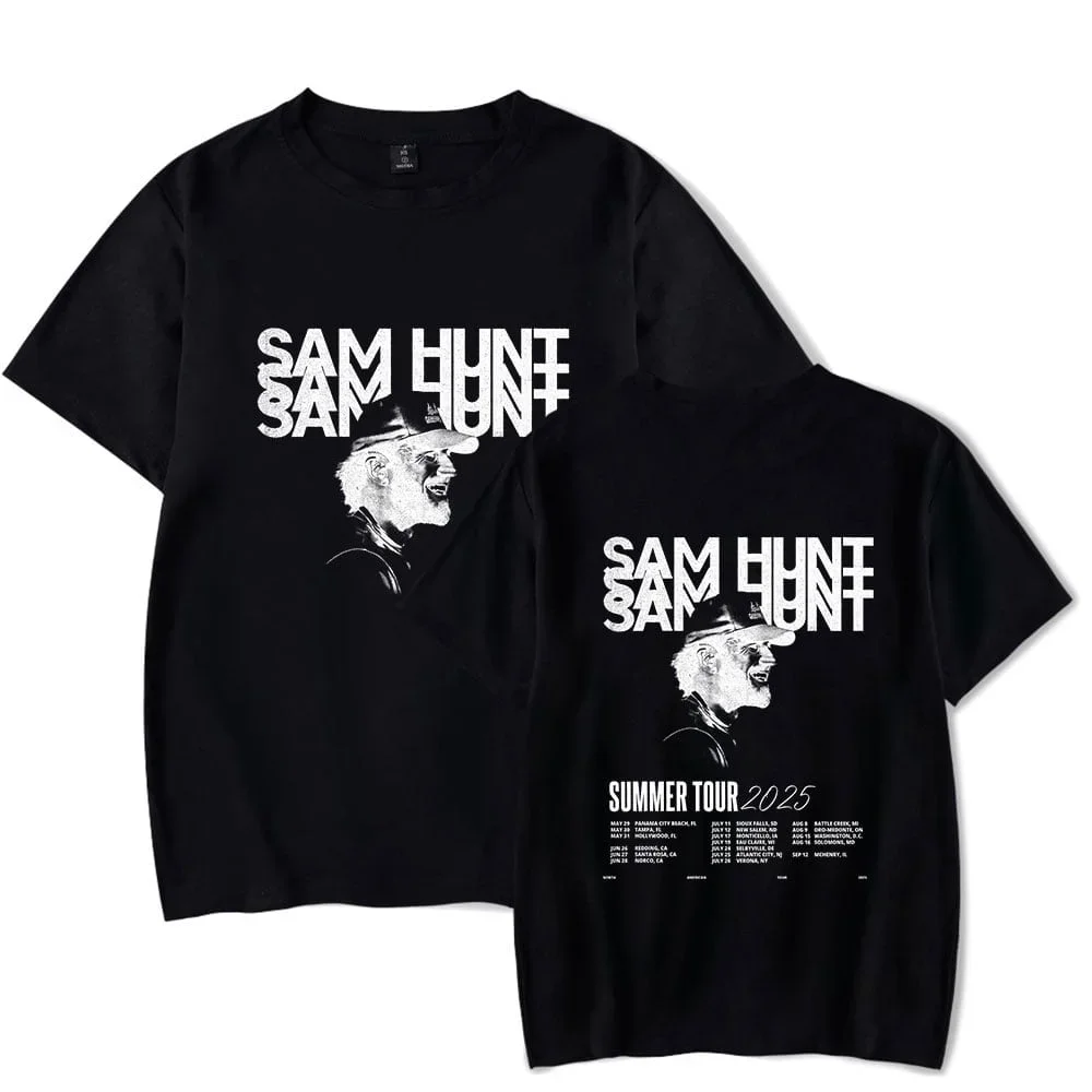 Sam Hunt Tour 2025 Merch T-shirt summer popular printed pure cotton short sleeved unisex fashion street wear