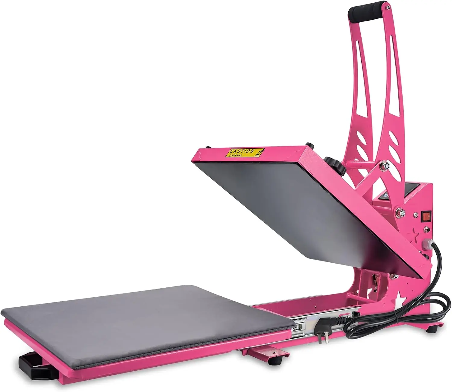 Heat Press 15x15 Inch Slide Out Heat Press Machine, Industrial Digital Heat Transfer Machine Sublimation for T-Shirt Hot Pink