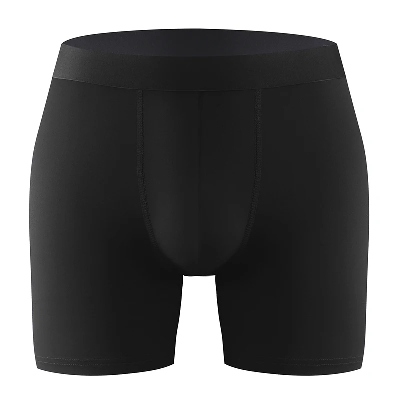 Men s Underwear Contrast Color Moisture-Wicking Breathable Pouch Boxer Briefs Elastic Short Leg Underpants