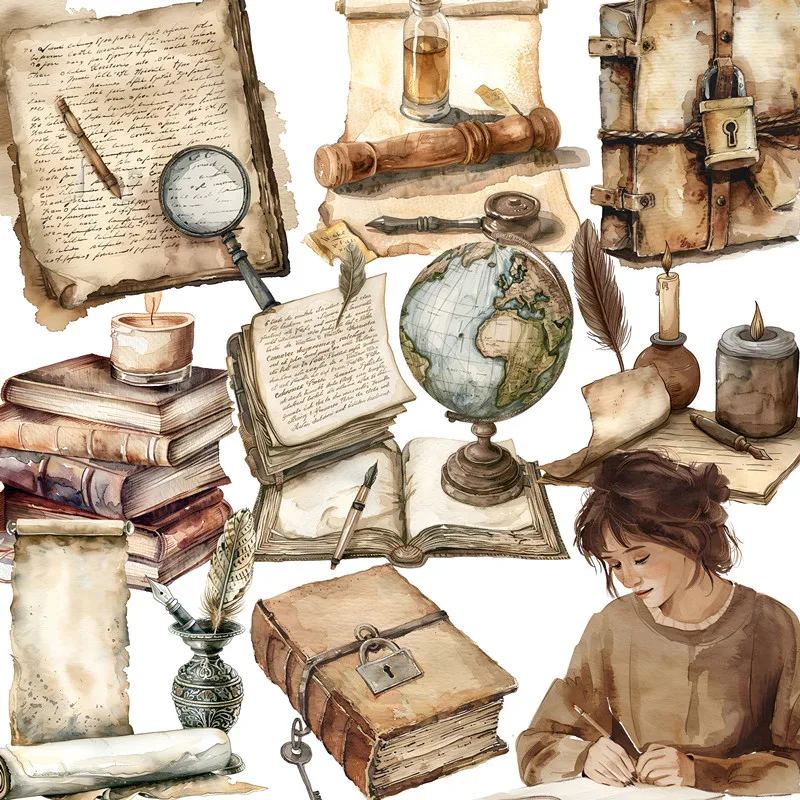 

Retro letter books Stickers Crafts And Scrapbooking stickers kids toys book Decorative sticker DIY Stationery