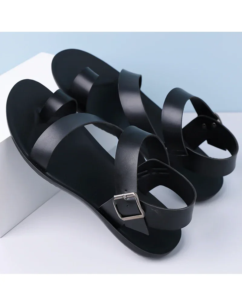 Sommer Herren Mode Römische Sandalen Komfortable Weiche Sohle Atmungsaktive Slides Rutschfeste Verschleißfeste Outdoor-Strandschuhe-5126 – Detail 16