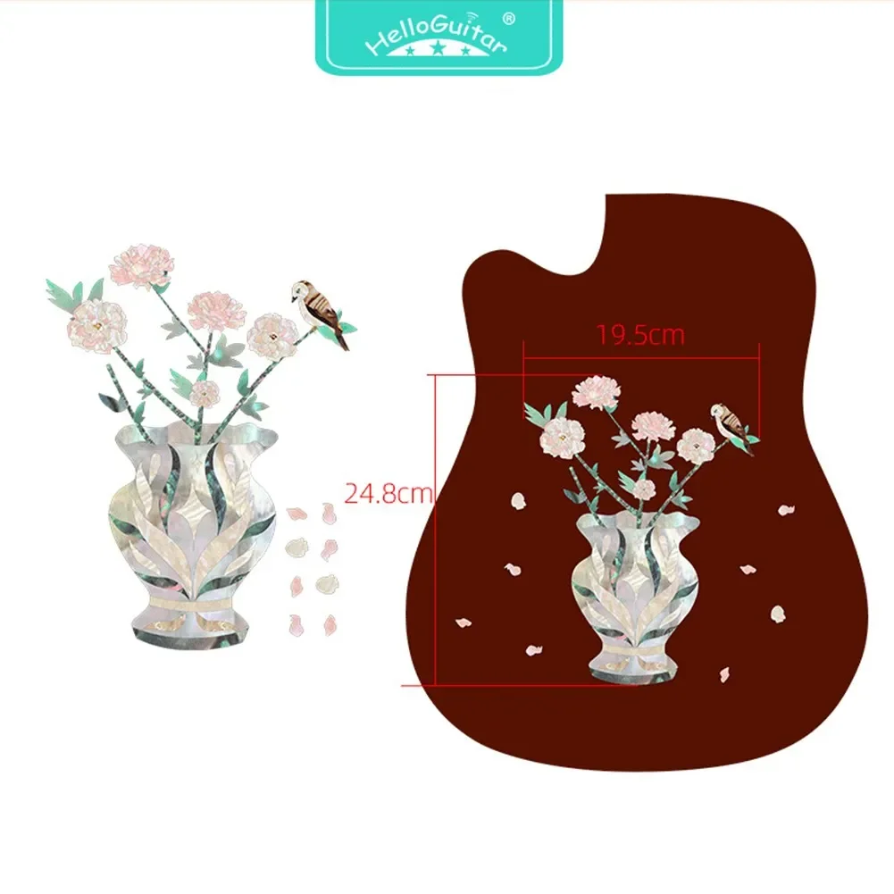 Guitar Body Inlay Decals Sticker Acoustic Pickguard Decorative Self-adhesive Pick Guard Sticker For Acoustic Guitar Accessories