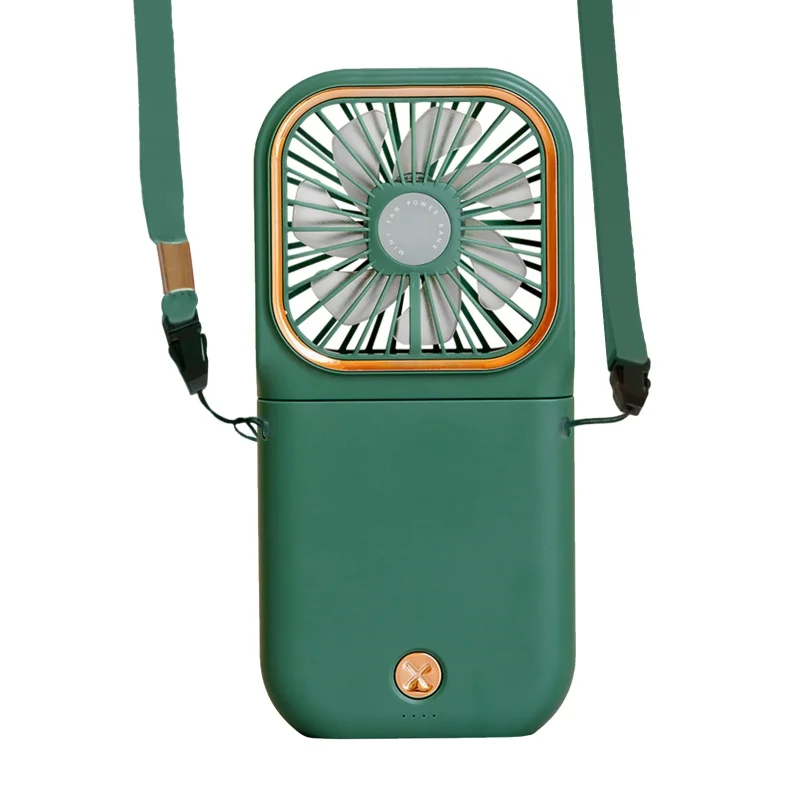 

Вентилятор-ожерелье Мини-носимые вентиляторы Складной подвесной вентилятор Перезаряжаемый через USB 3-скоростной вентилятор с держателем для телефона для путешествий на открытом воздухе