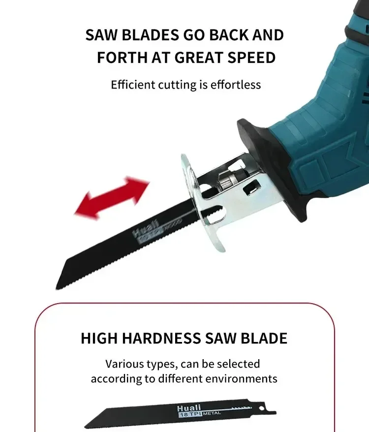 Makita ML-505 Akku-Säbelsäge Elektrische Kettensäge Tragbares Elektrowerkzeug zum Schneiden von Holz, Metall und Rohren – Detail 6