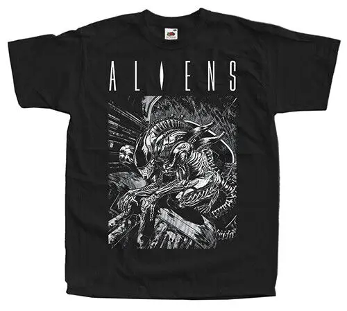 

New ALIENS COMIC black T SHIRT TEE Horror Poster all sizes S to 5XL