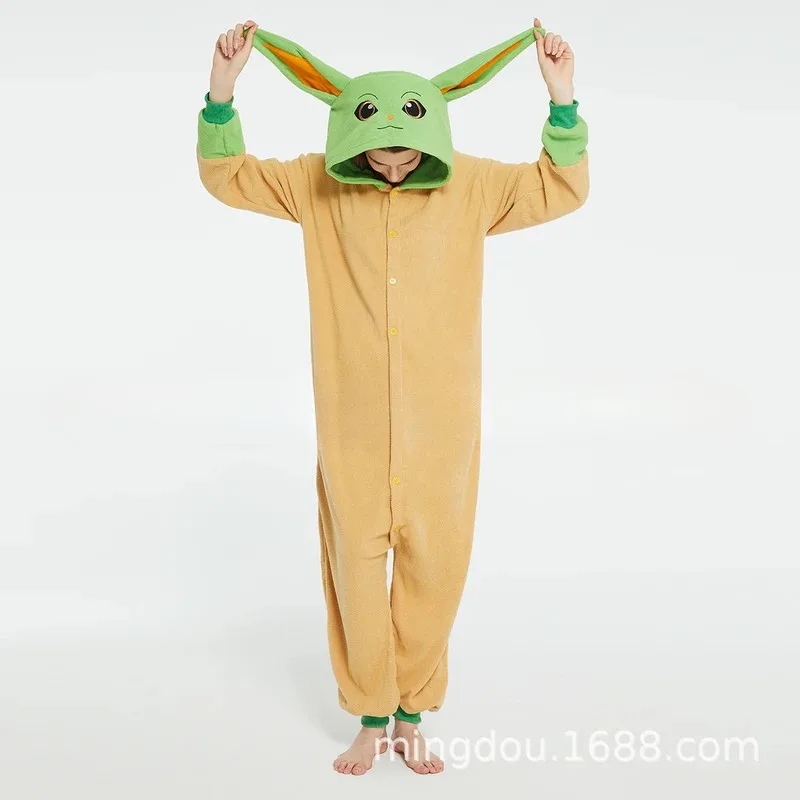 Yoda Baby Pijamas de manga larga con dibujos animados, ropa de descanso informal holgada para hombres y mujeres, ropa de casa;3,c'5.b;8'