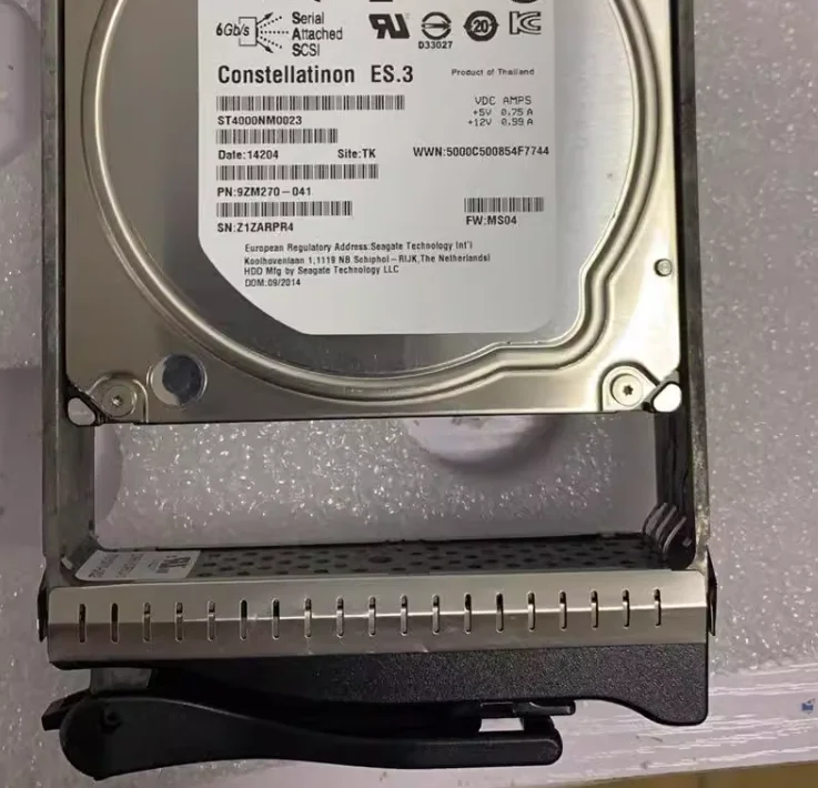 Disco rígido do armazenamento para Netapp, LSI AS1000G6, AS5600, 111-01508, 3T, 7.2K, SAS, armazenamento