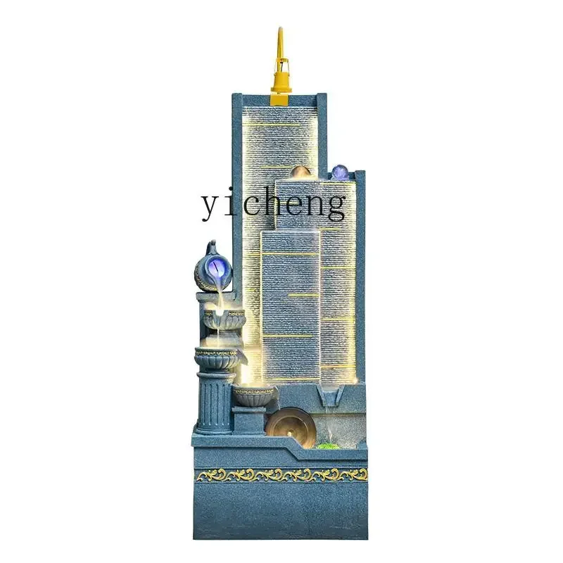 

ZC flowing water ornament TV cabinet next to the floor circulating water fountain entrance turn ball wind and water landscape