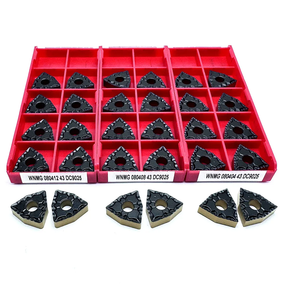 WNMG 080404   WNMG 080408 -43 DC9025 inserto de carburo procesamiento de acero herramienta de corte de torno CNC herramienta de torneado externo de alta calidad