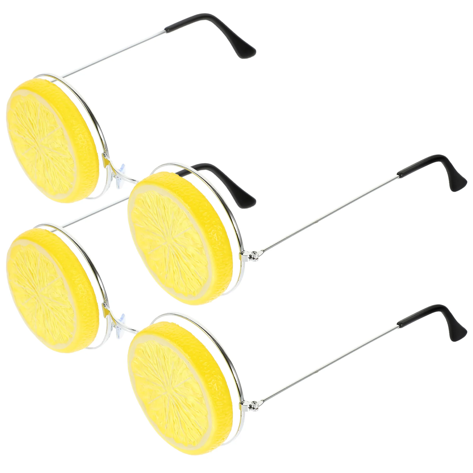 

2 Pcs Party Glasses Cosplay Eyeglasses Apparel Photo Ornaments Funny The Summer Lemon