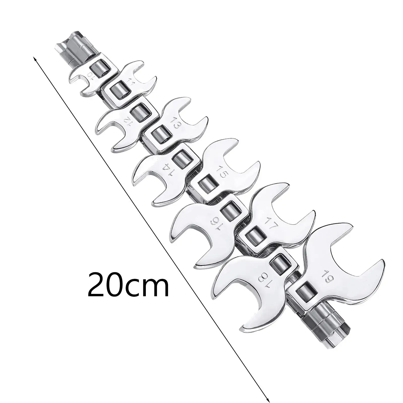 Imagem -05 - Drive Crowfoot Wrench Grupo Sae Mechanic Tools Hand Tool Durable Repair Tools Steel Crows 1019 mm 10 Pcs