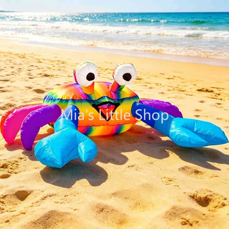 3D Inflatable Ground Crab Kite PVC Beach Lawn Toy Outdoor Flying Bouncing Buddy