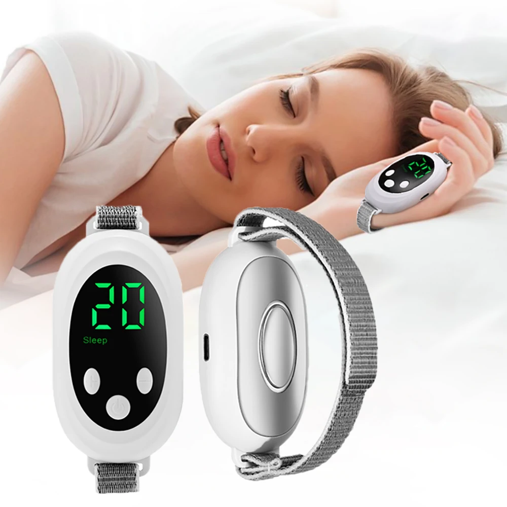 New Microcurrent Sleep Aid Device EMS Sleep Aid Machine Sleep Instrument for Insomnia Stress Anxiety Relief Palm Pulse Massager