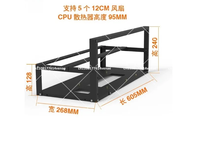 Open Chassis 6 Card 8 Card Fixed Bracket GPU Rack for Mining Studio Graphics Card Holder Large Volume