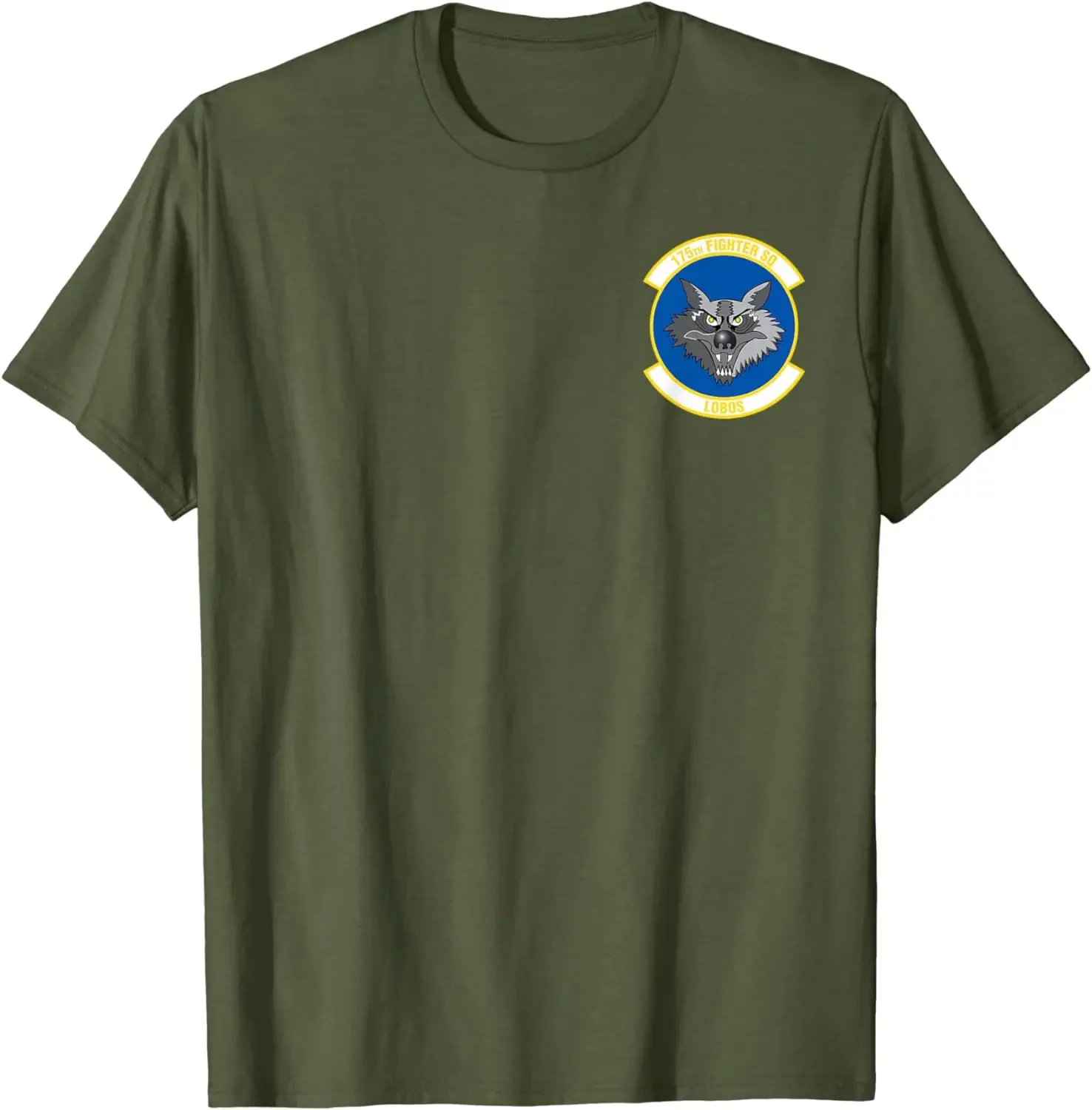 175th Fighter Squadron Air National Guard F-16 Patch T-Shirt 100% Cotton O-Neck Short Sleeve Casual Mens T-shirt Size S-3XL