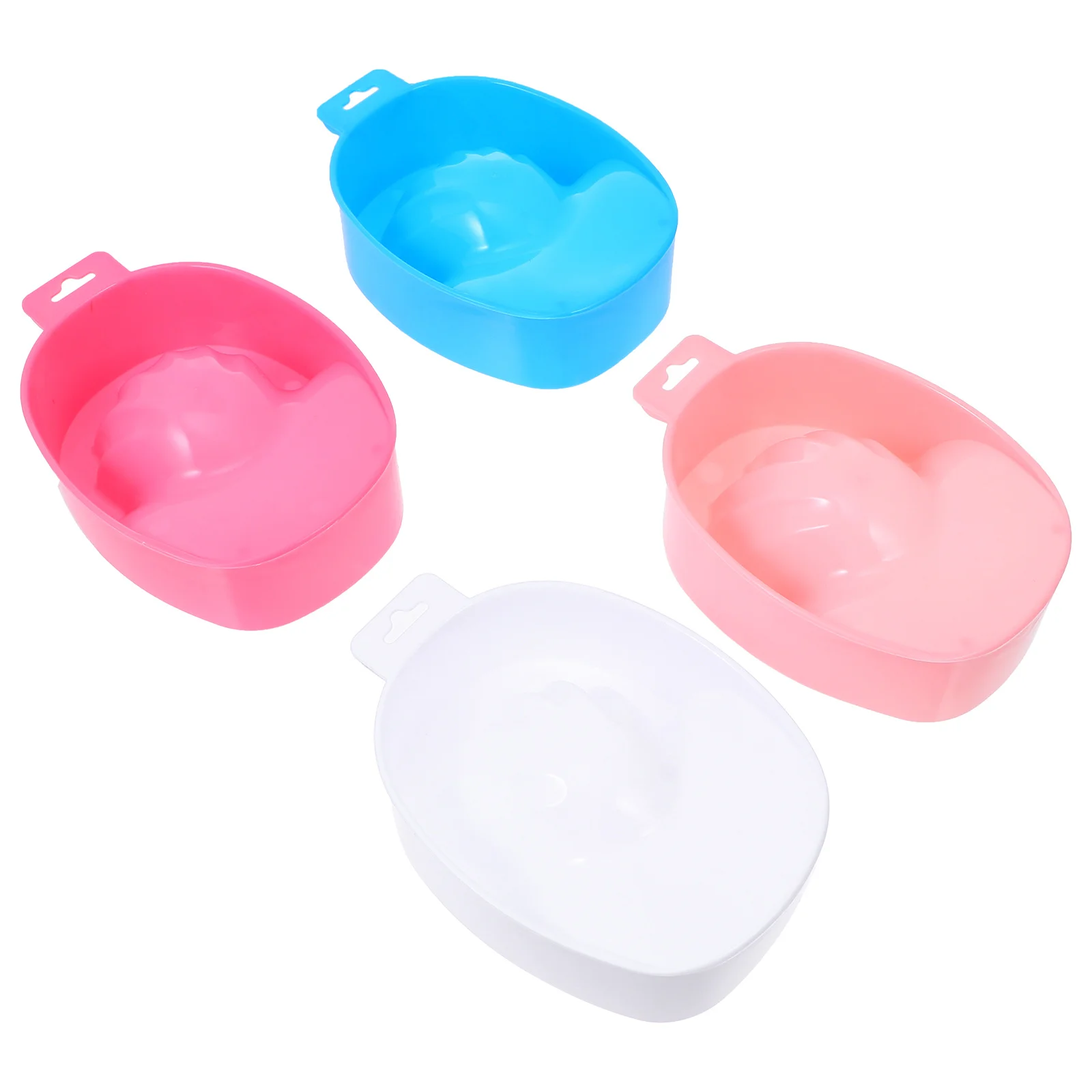 4pcs Hand Soak Bowl for Nail Art Manicure Supplies Premium PP Material Salon Home Use Nail Polish Remover Spa Tools