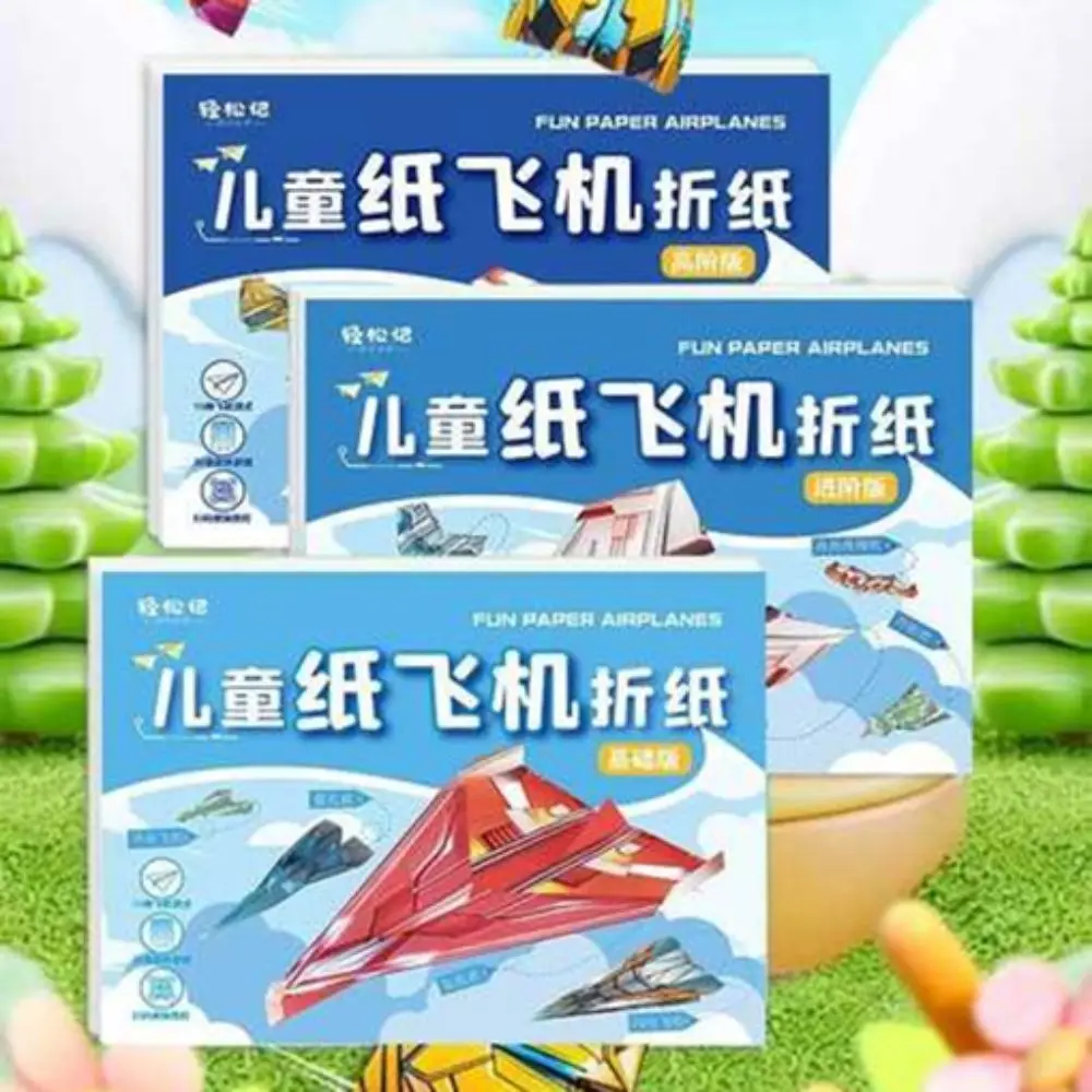 

Paper Handmade Airplane Origami Montessori Folding Airplane Origami Set 3D Art Learning Versatile Paper Aircraft Toy