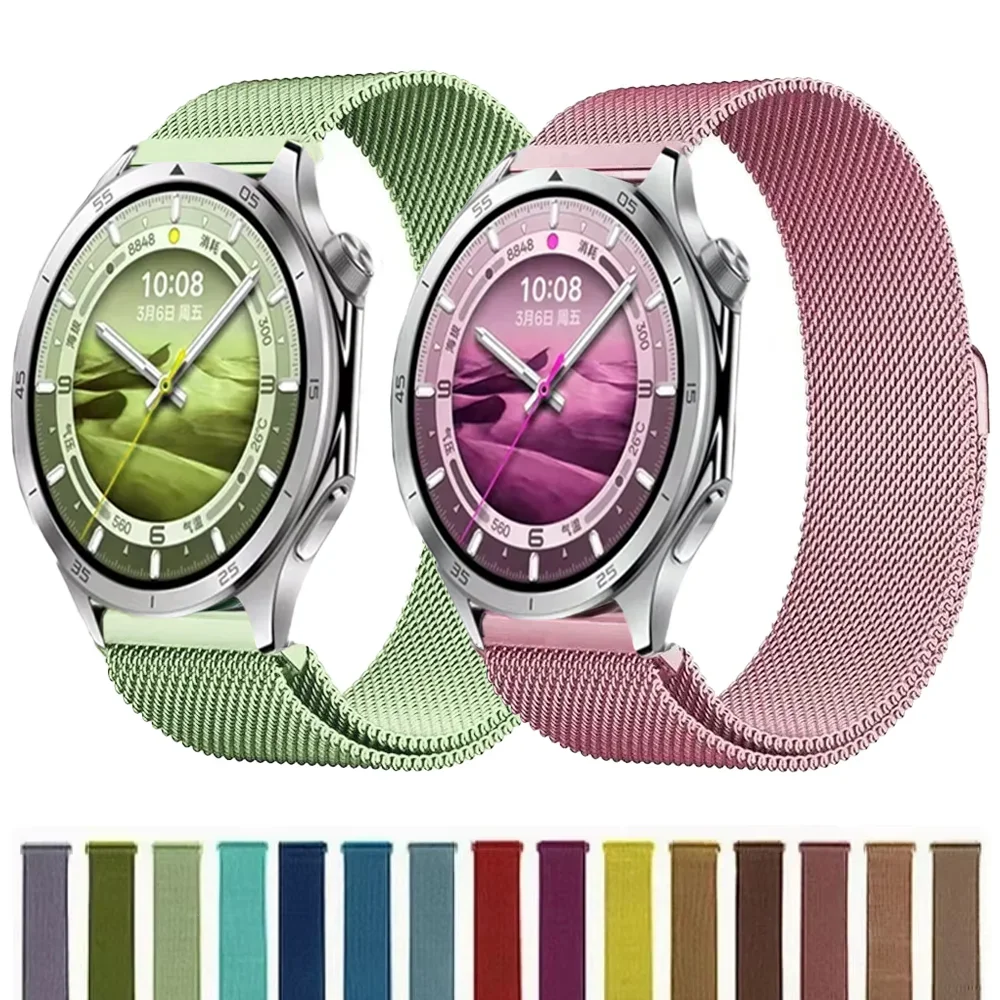22mm 20mm Magnetic Milanese Strap for OPPO Watch X2 X 4 Pro OnePlus Watch 46mm 3 2 2R Bracelet Comfortable Wristband Accessories