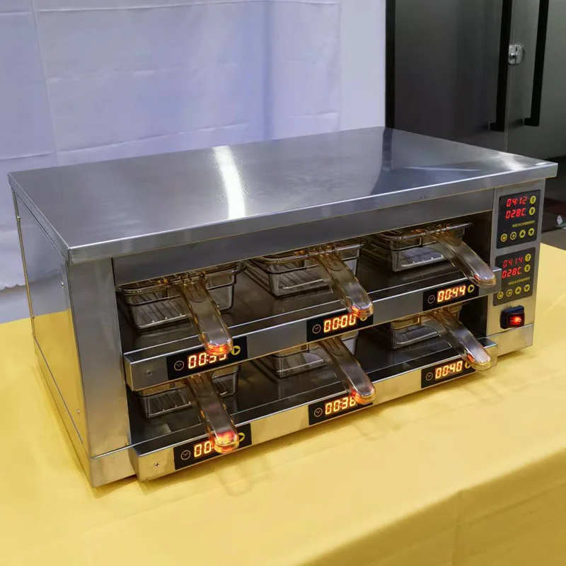 خزانة عرض تسخين تجارية من الفولاذ المقاوم للصدأ لمعدات عزل كامبرو لبرجر اللحوم